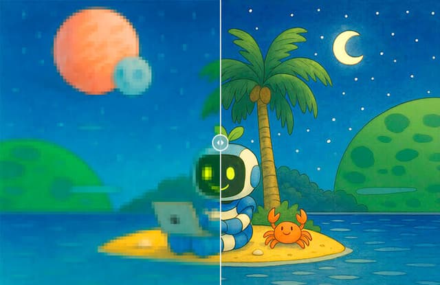 Yüksek hassasiyetli AI görüntü yükseltici, herhangi bir fotoğrafı etkileyici netlik ve detay ile geliştirir. Portreler ve yüzler için optimize edilmiştir, dokuları ve keskinliği geri kazandırarak yaşam boyu sonuçlar elde eder.
